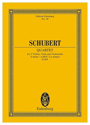 Book cover for String Quartet in A minor, Op. 29