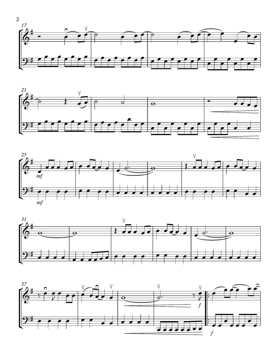 A Million Dreams String Duet scores gallery preview page 2