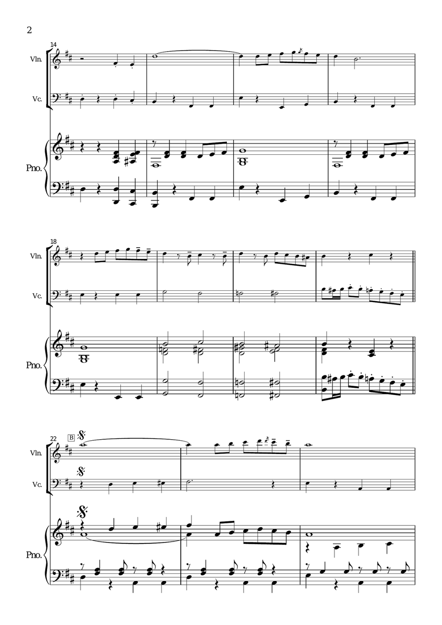 Life Is Beautiful (La Vita E Bella) Piano Trio scores gallery preview page 2