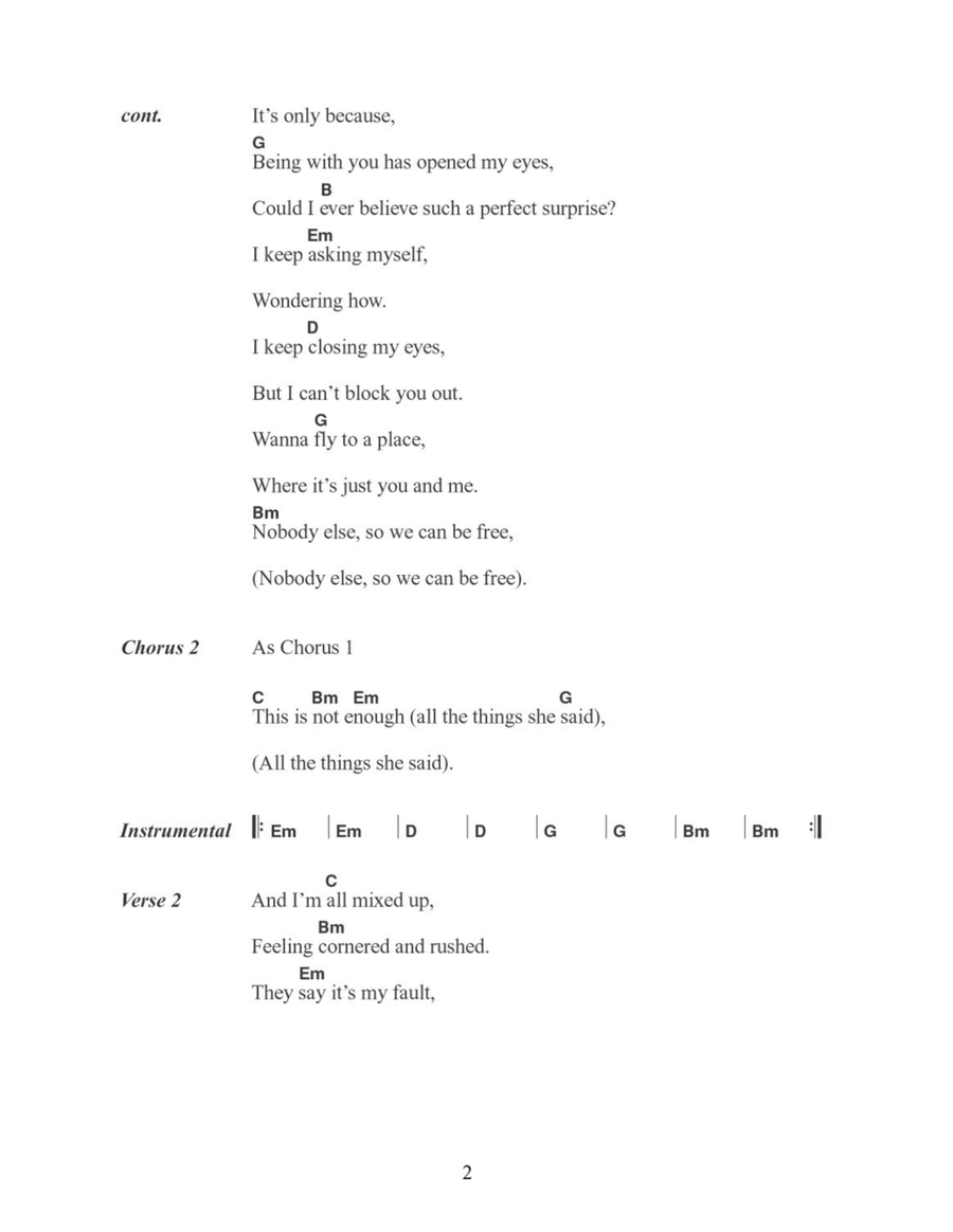 All The Things She Said Acoustic Guitar scores gallery preview page 2
