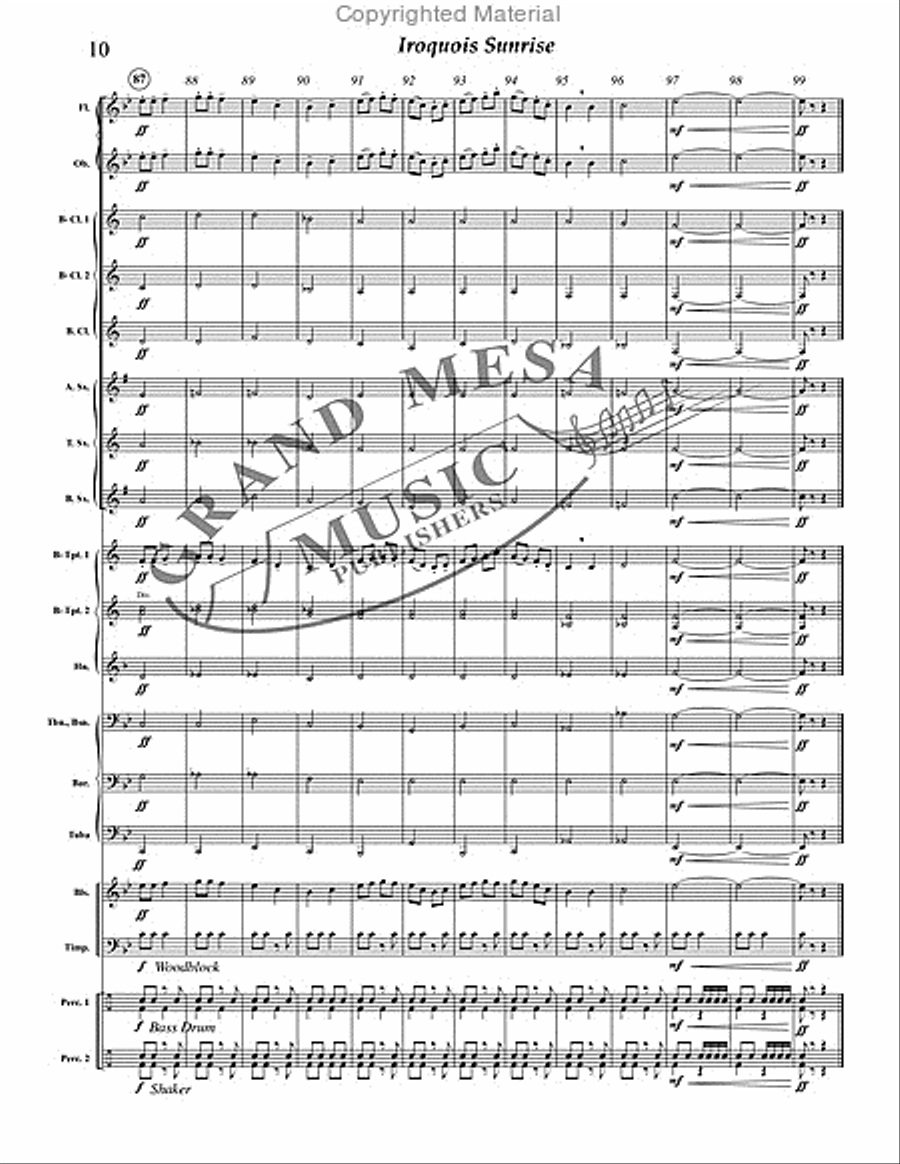 Iroquois Sunrise Concert Band scores gallery preview page 11