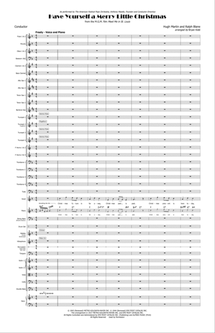 Have Yourself A Merry Little Christmas - Score Only Full Orchestra scores gallery preview page 2