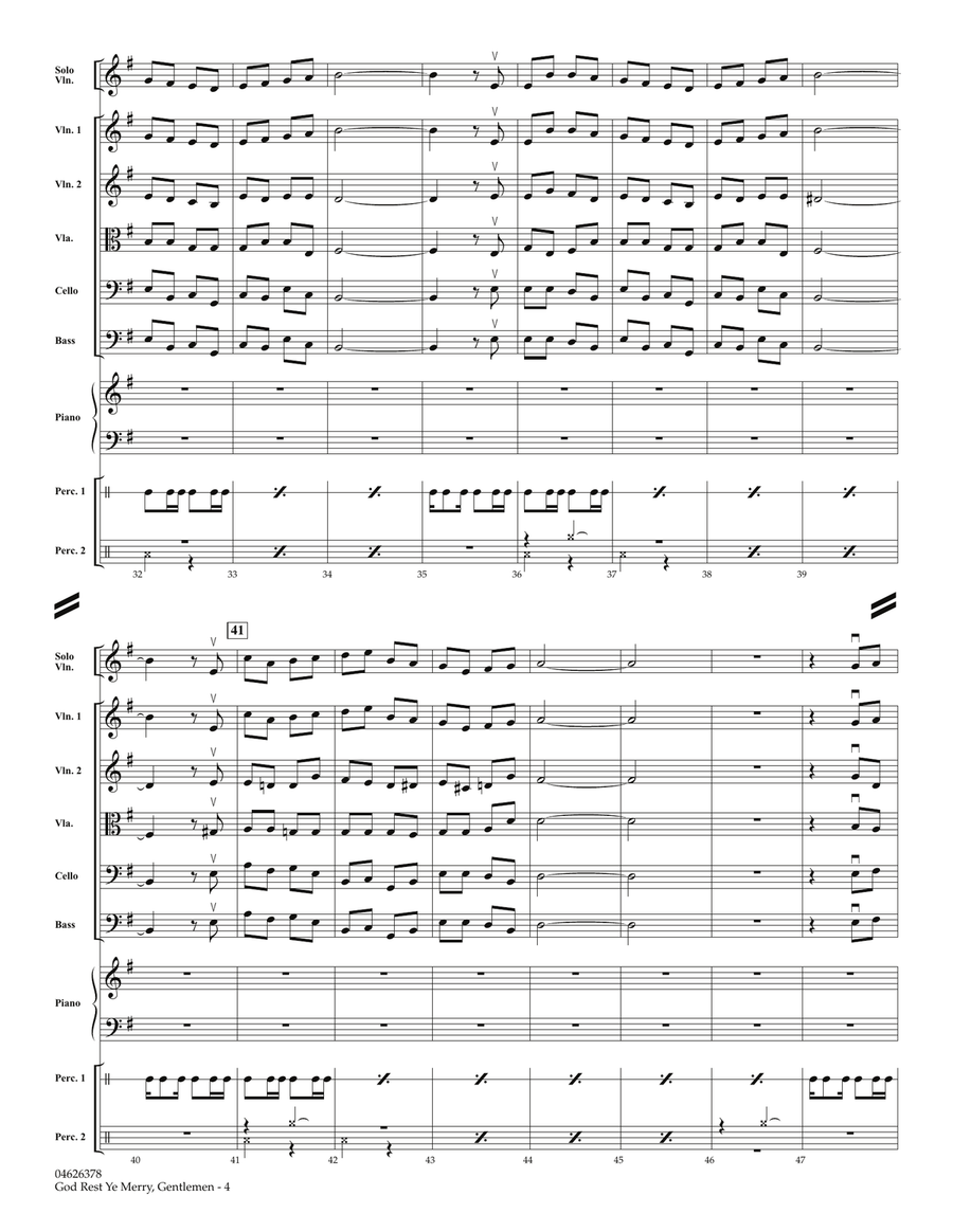 God Rest Ye Merry, Gentlemen - Full Score Orchestra scores gallery preview page 4