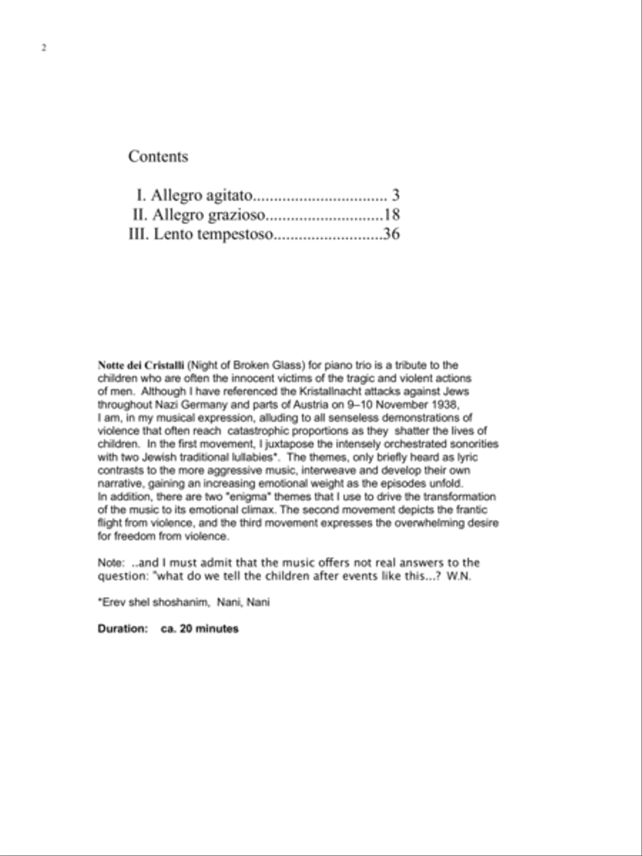Piano Trio No.1 for piano, violin, and 'cello 