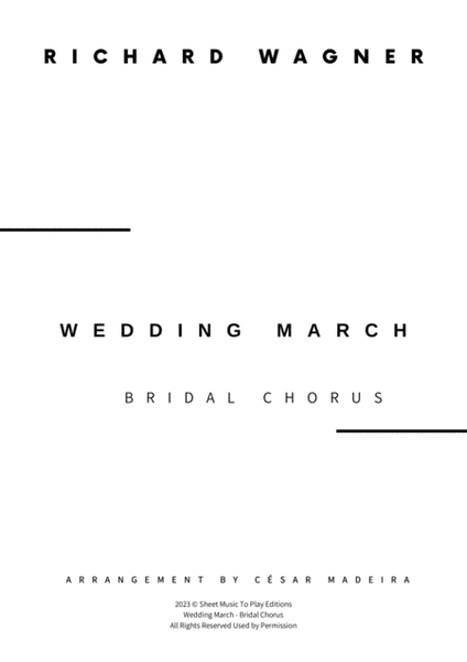 Wedding March (Bridal Chorus) - Bassoon and Piano - W/Chords (Full Score and Parts) image number null