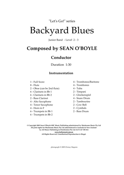 Backyard Blues - Score