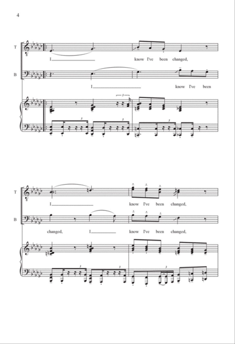 I Know I've Been Changed TTBB scores gallery preview page 4
