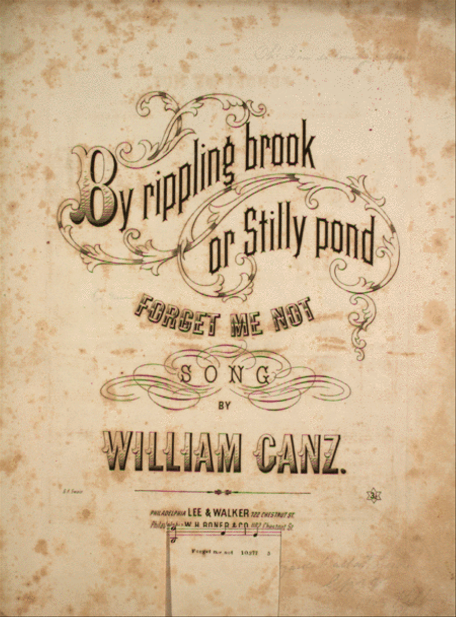 By Rippling Brook or Stilly Pond, Forget Me Not. Song Voice scores gallery preview page 1