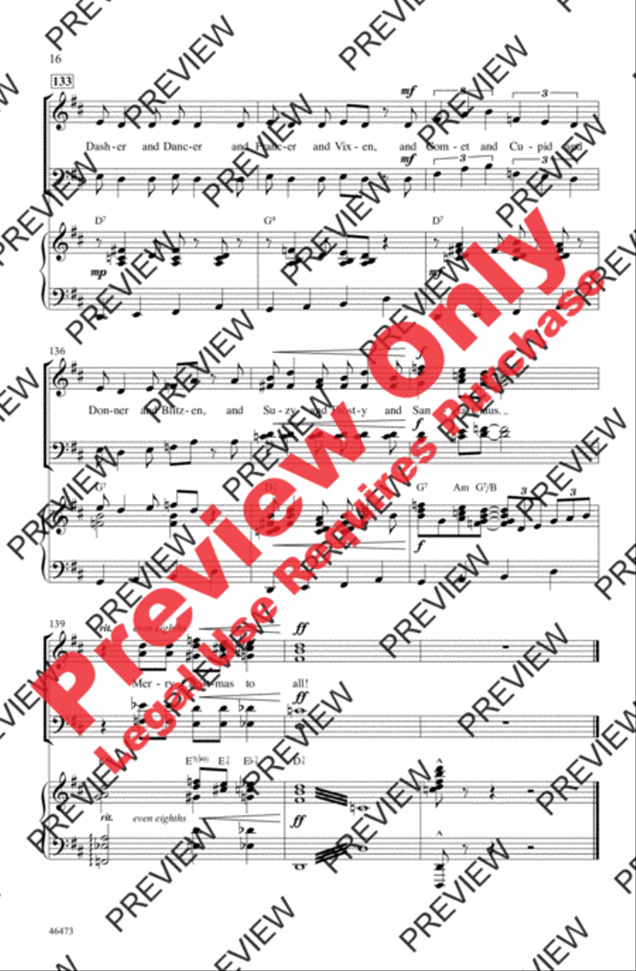 Rudolph, Frosty, and Suzy 4-Part scores gallery preview page 16