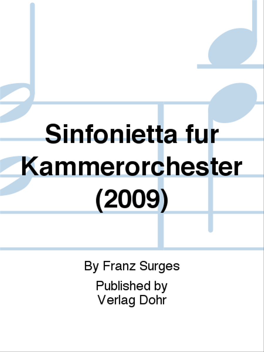 Sinfonietta für Kammerorchester (2009) Chamber Orchestra scores gallery preview page 1