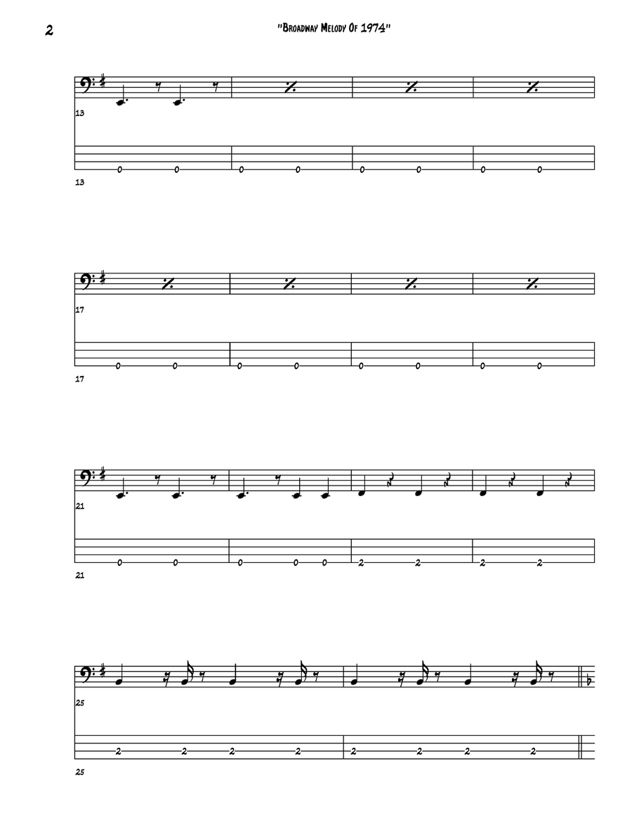 Broadway Melody Of 1974 Guitar Tablature scores gallery preview page 2