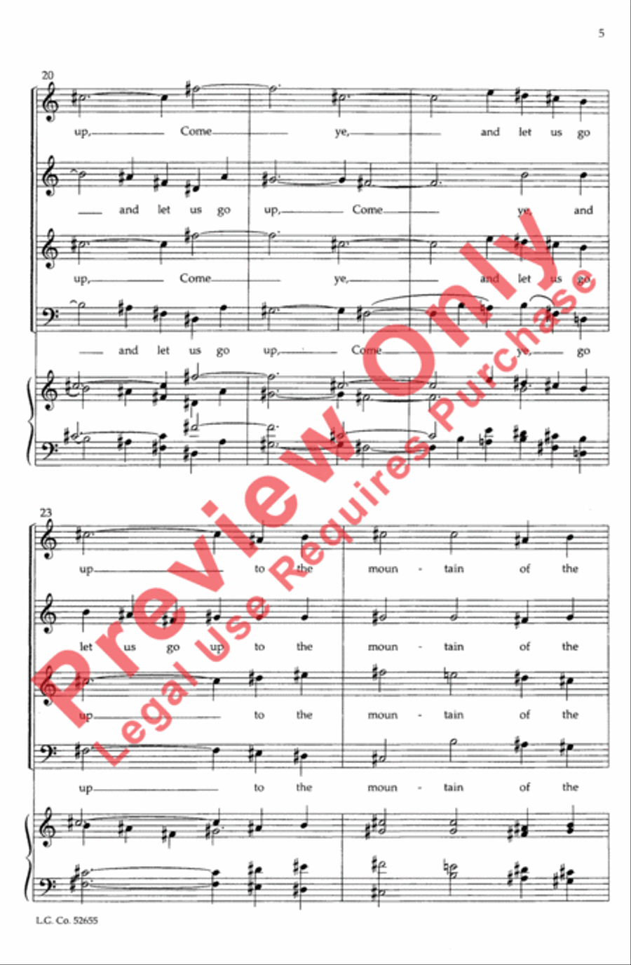 A Prophecy of Peace A Prophecy of Peace 4-Part scores gallery preview page 5