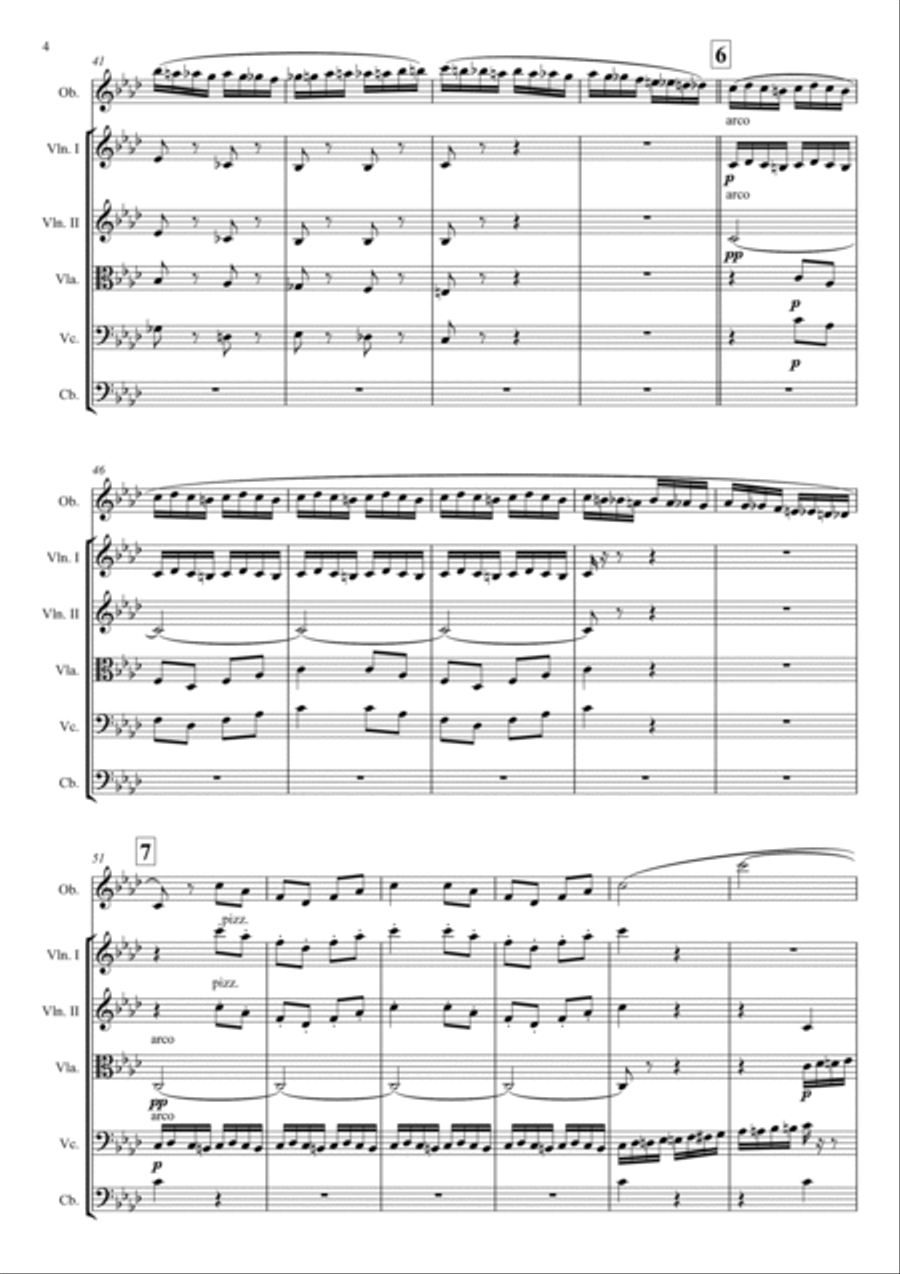 N. Rimsky-Korsakov – Flight of the Bumblebee (for string orchestra and a solo instrument) String Orchestra scores gallery preview page 4