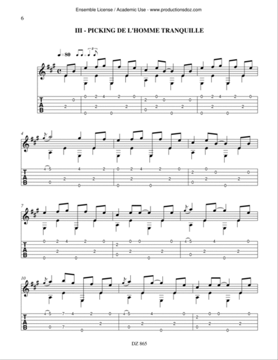 Simplement picking Simplement picking Classical Guitar scores gallery preview page 6