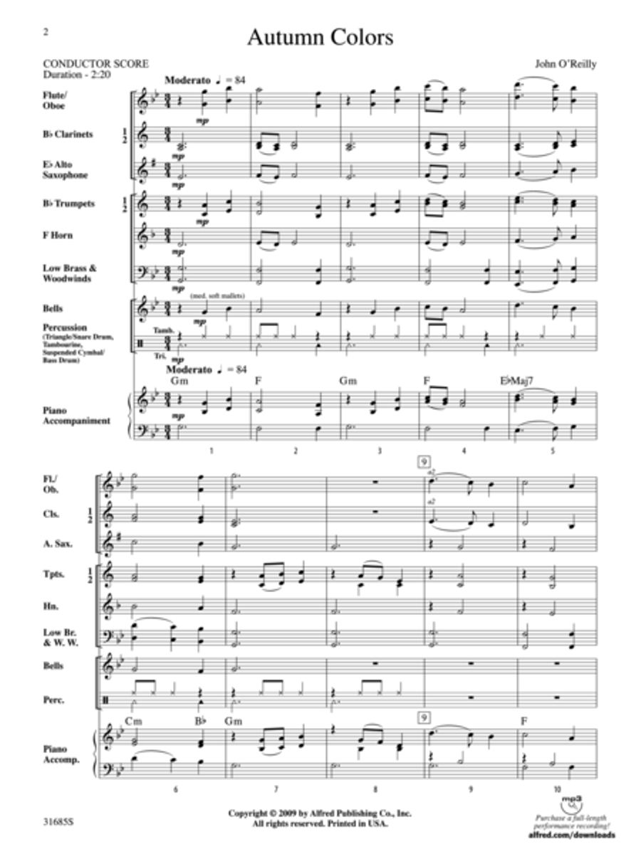 Autumn Colors Concert Band scores gallery preview page 2