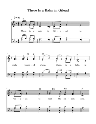There Is A Balm In Gilead HYMNBOOK Arrangement | LARGE PRINT |