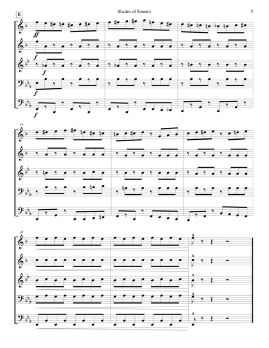 Shades Of Sennett Brass Ensemble scores gallery preview page 5