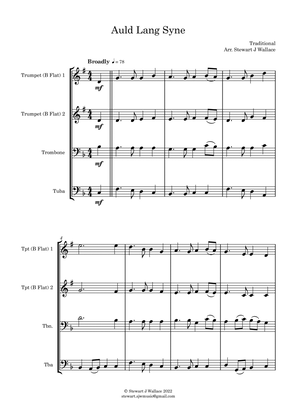 Auld Lang Syne - Brass Quartet Score and Parts