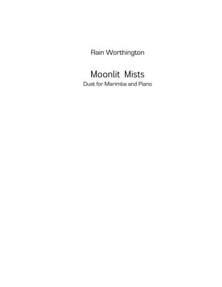 Moonlit Mists - for marimba & piano