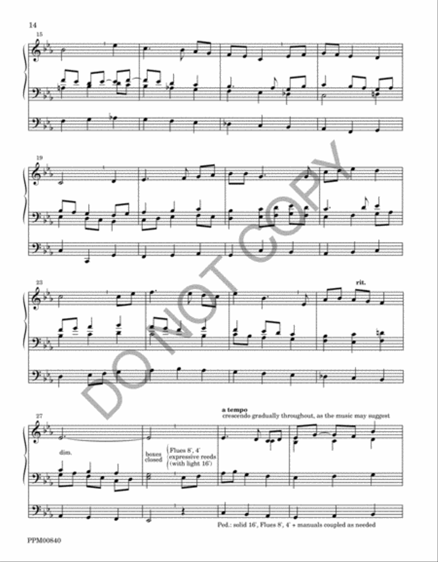 I Sing the Almighty Power of God: Organ Voluntaries on the Hymn Tunes of Ralph Vaughan Williams Volume III Organ scores gallery preview page 17