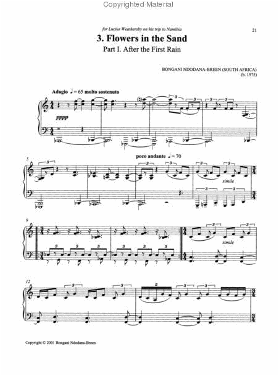 Piano Music of Africa and the African Diaspora Volume 4 Piano Solo scores gallery preview page 3