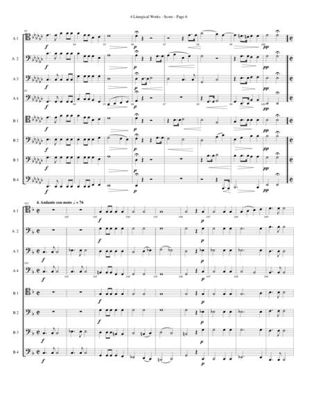 4 Liturgical Works by Mendelssohn for Trombone or Low Brass Octet image number null