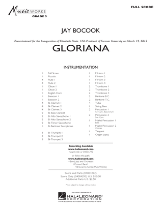 Book cover for Gloriana - Conductor Score (Full Score)