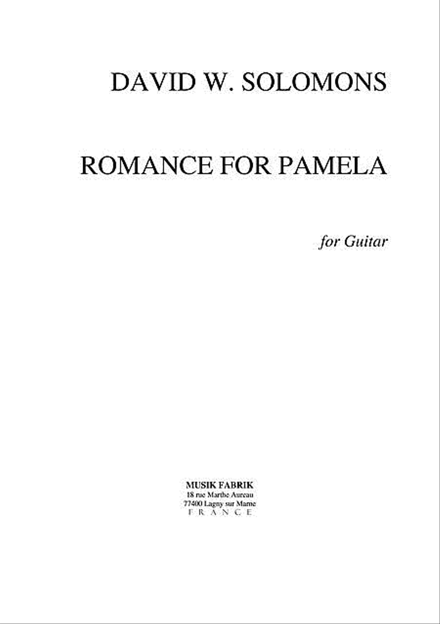 Romance for Pamela Guitar Solo scores gallery preview page 1