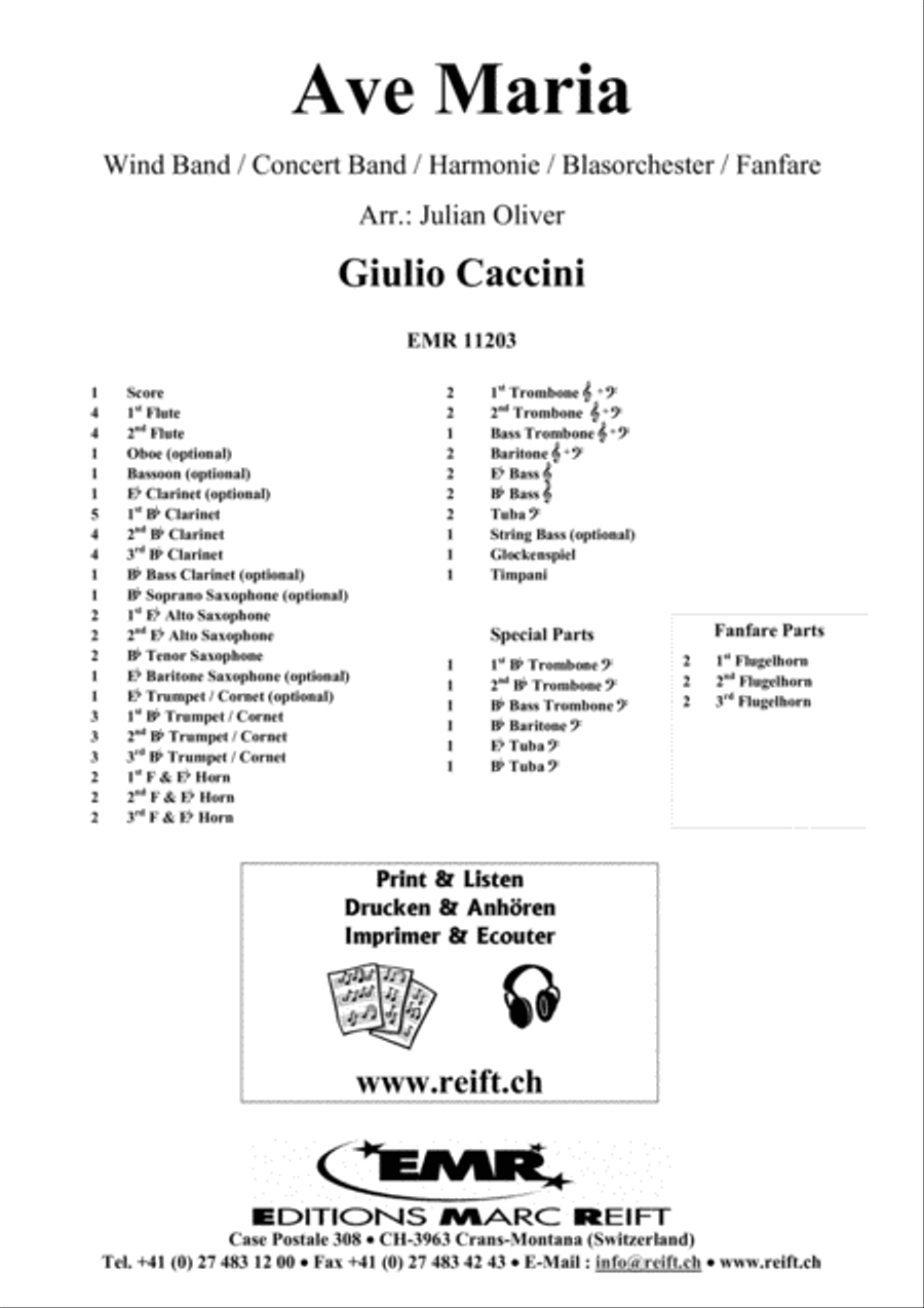 Ave Maria Concert Band scores gallery preview page 2