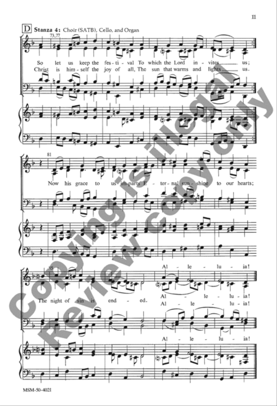 Christ Jesus Lay in Death's Strong Bands 4-Part scores gallery preview page 21