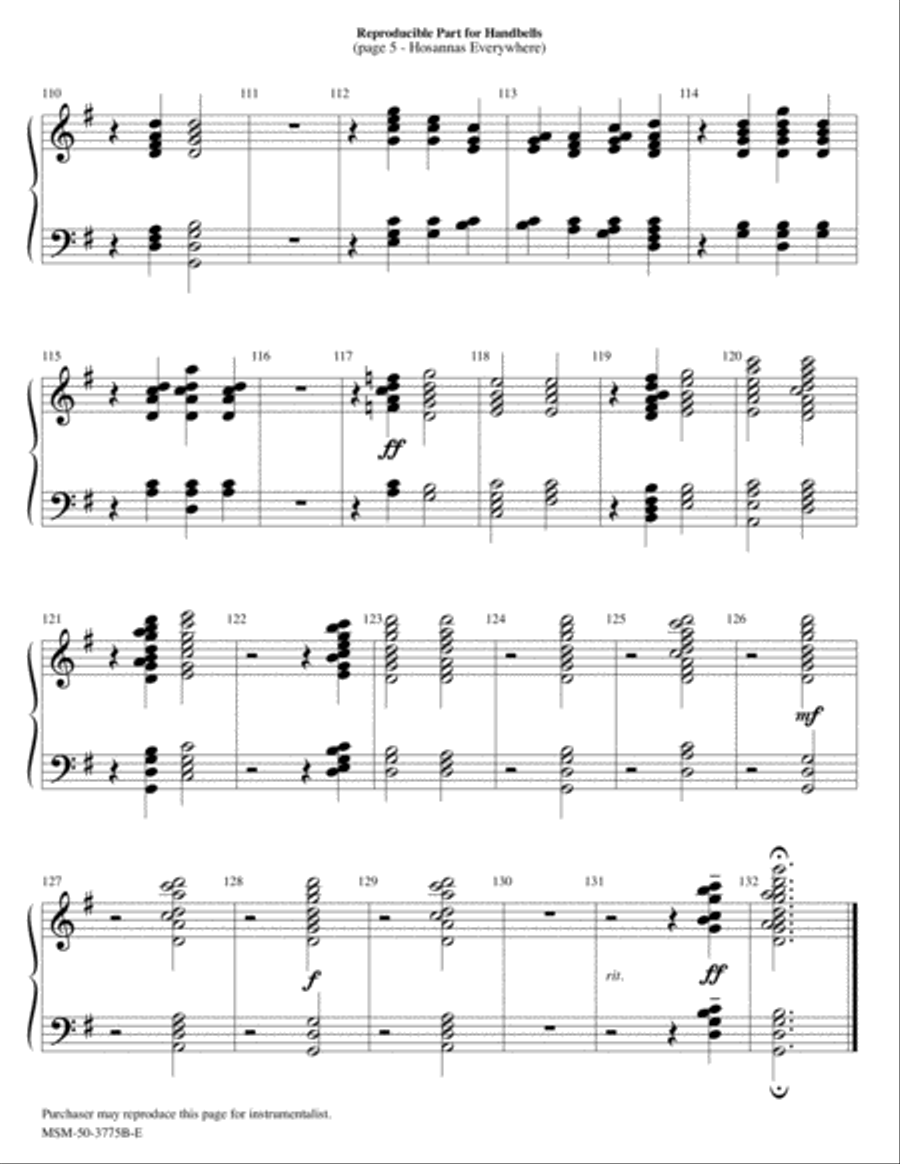 Hosannas Everywhere Choir scores gallery preview page 5