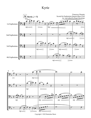 Kyrie (Durante) (Euphonium Quartet - Bass Clef)