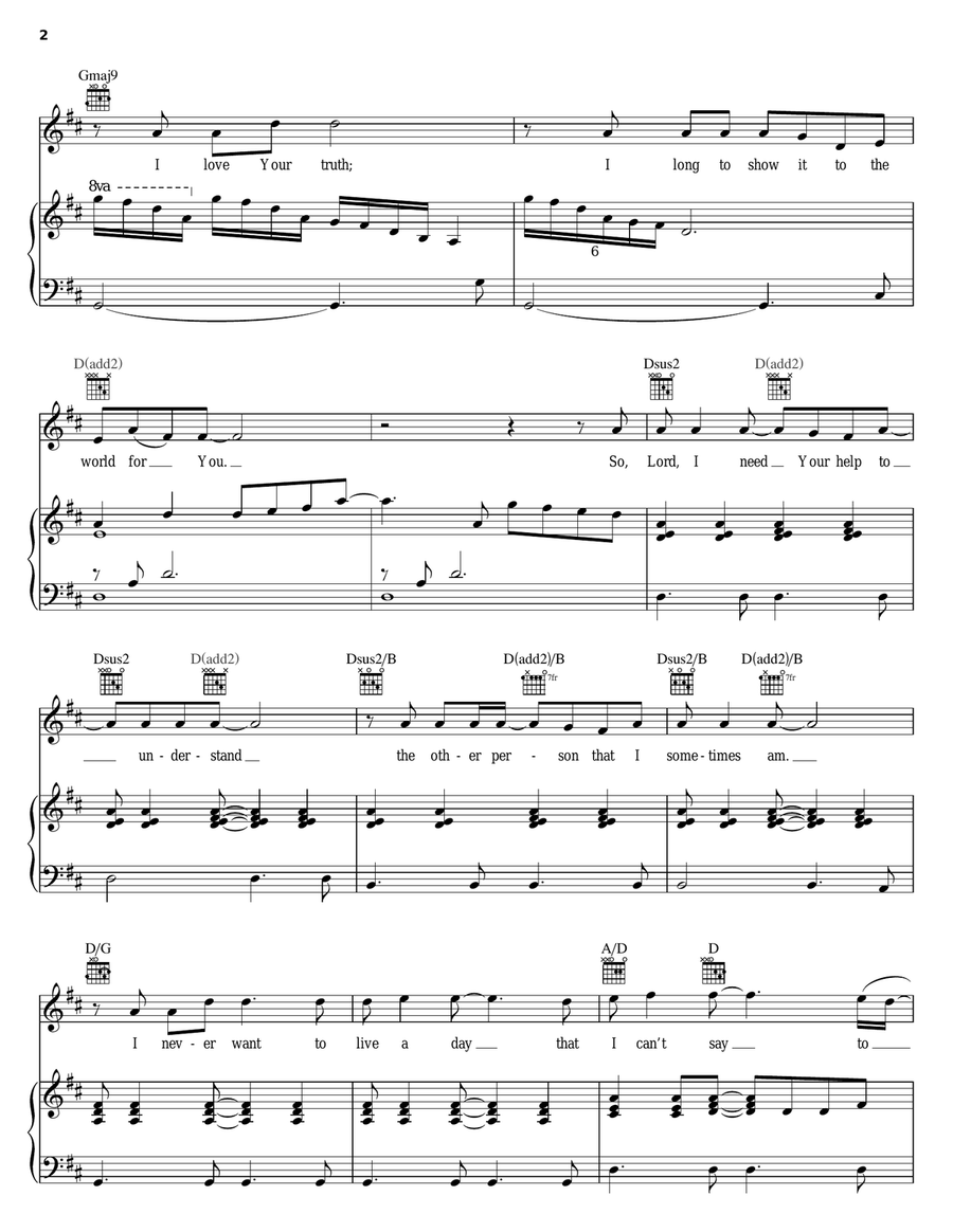 Whatever You Ask Whatever You Ask Piano, Vocal, Guitar scores gallery preview page 2