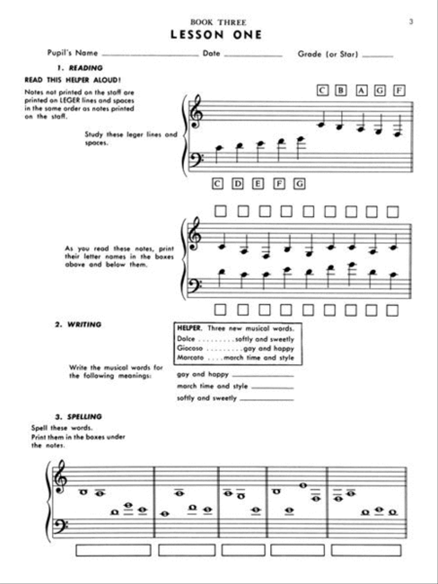 Theory Papers Book 3 Piano Method scores gallery preview page 5