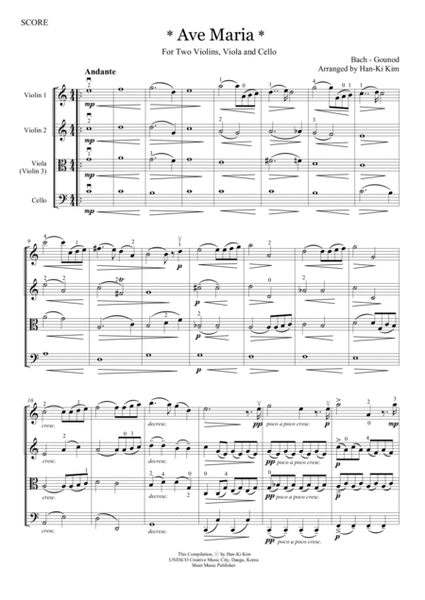 Ave Maria (For String Quartet) image number null