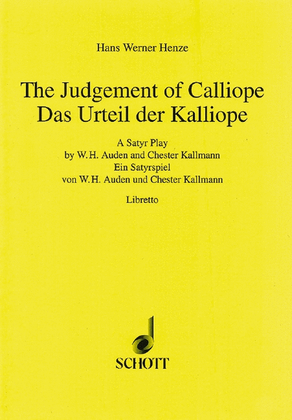 Judgement Of Calliope Libretto