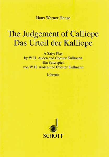 Judgement Of Calliope Libretto