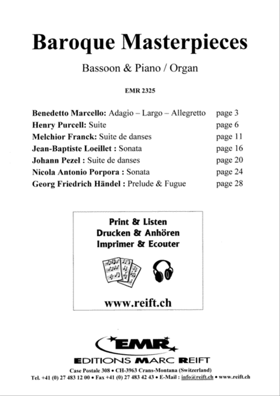 Baroque Masterpieces Bassoon Solo scores gallery preview page 2