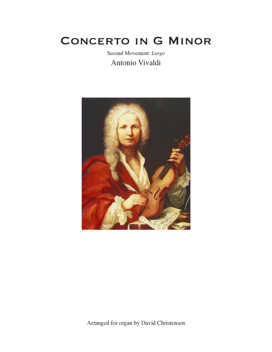 Largo from Concerto in G Minor Chamber Music scores gallery preview page 1