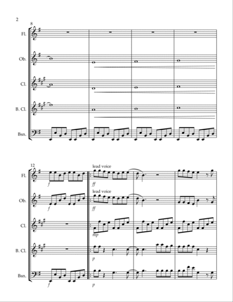 Livin' On A Prayer Livin' On A Prayer Woodwind Quintet scores gallery preview page 2