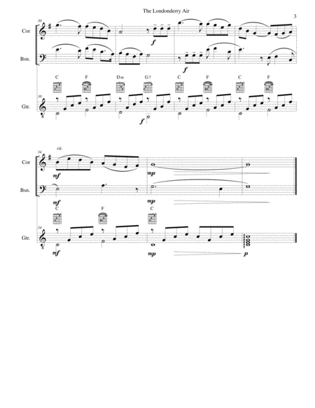 The Londonderry Air (Oh Danny Boy) for cor anglais, bassoon and guitar image number null