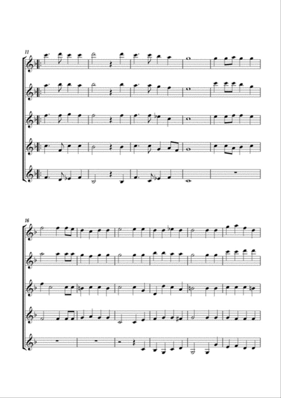 Shoot, False Love, I Care Not Guitar Ensemble scores gallery preview page 3