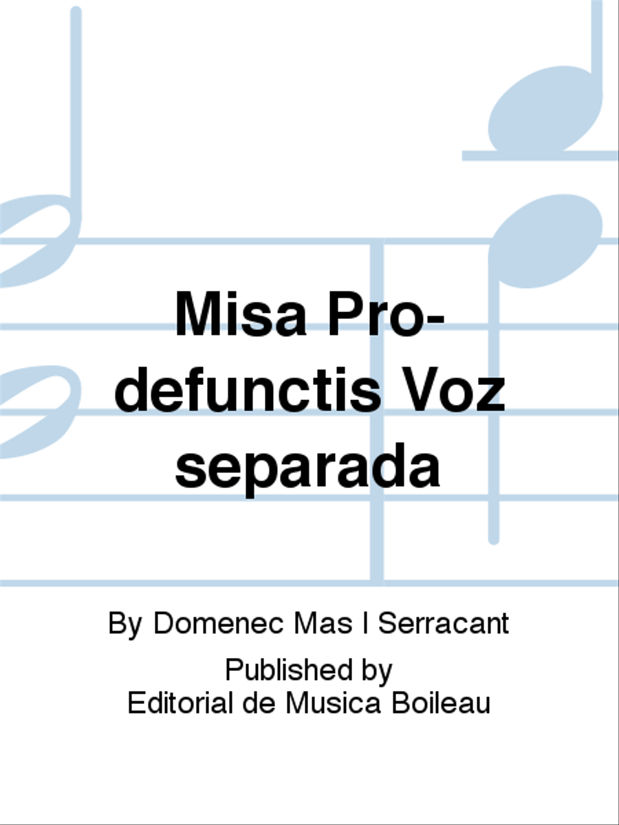 Misa Pro-defunctis Voz separada Voice scores gallery preview page 1