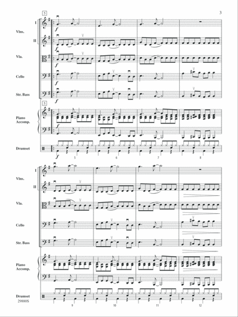 Knowing Me, Knowing You (As performed by ABBA from the musical Mamma Mia): Score String Orchestra scores gallery preview page 3