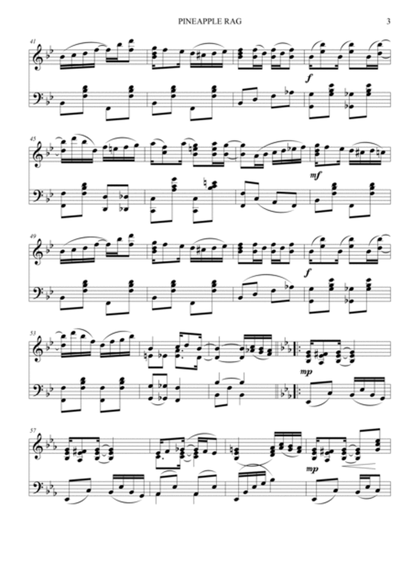 Pineapple Rag by Scott Joplin - Piano