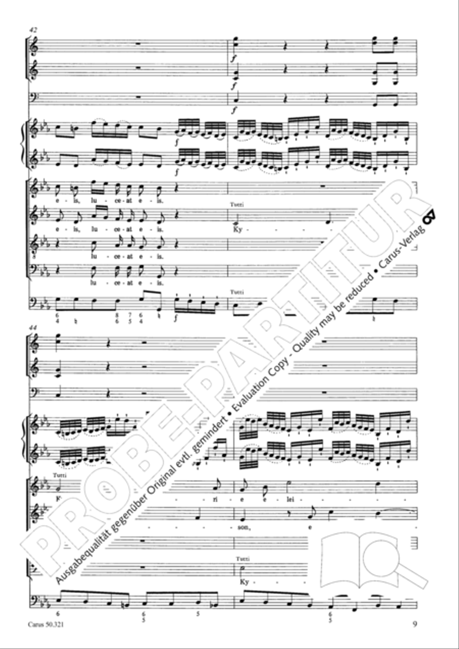 Requiem in C minor 4-Part scores gallery preview page 15