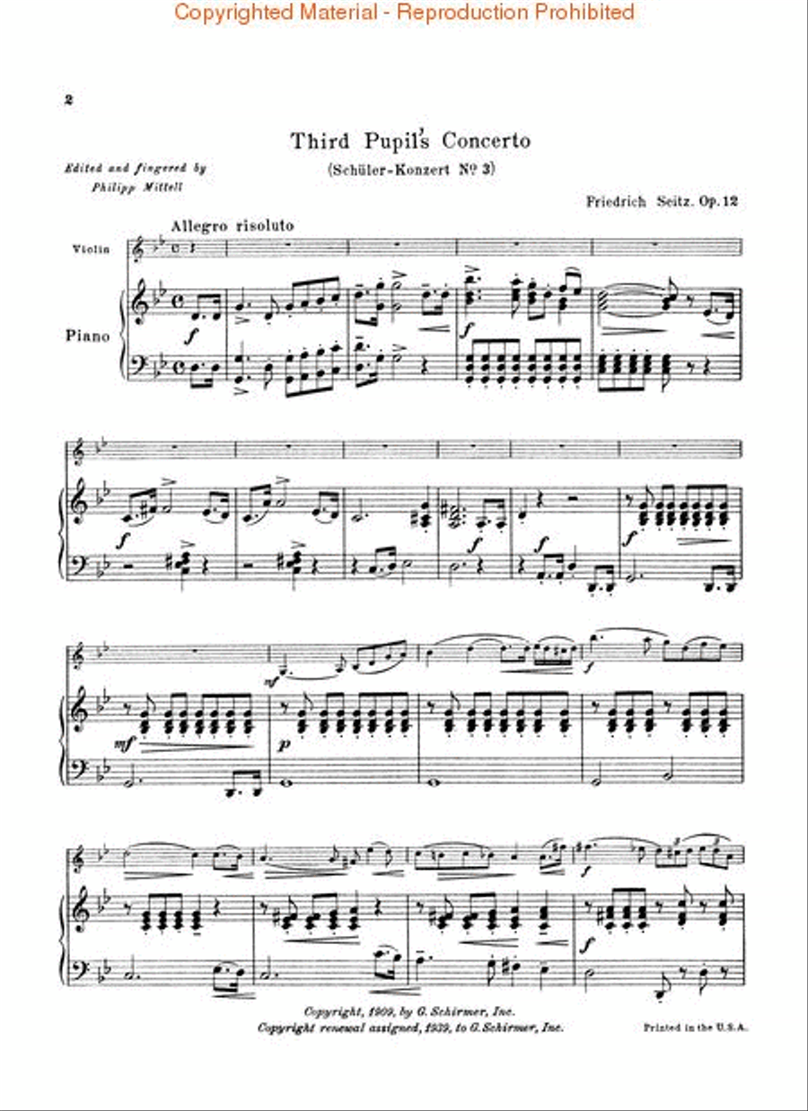 Pupil's Concerto No. 3 in G Minor, Op. 12 Orchestra scores gallery preview page 2