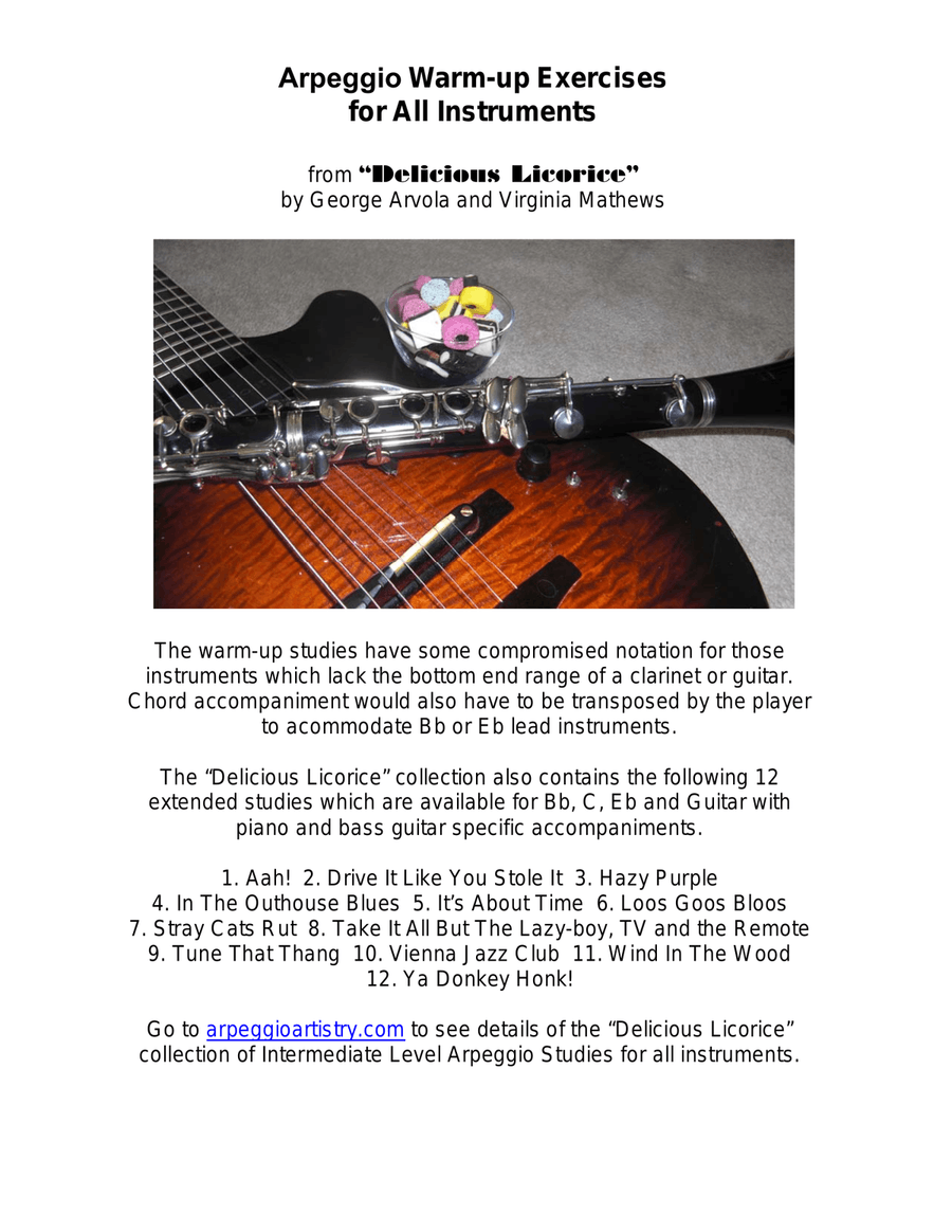 Arpeggio Warm-up Exercises for All Instruments. Large Ensemble scores gallery preview page 1
