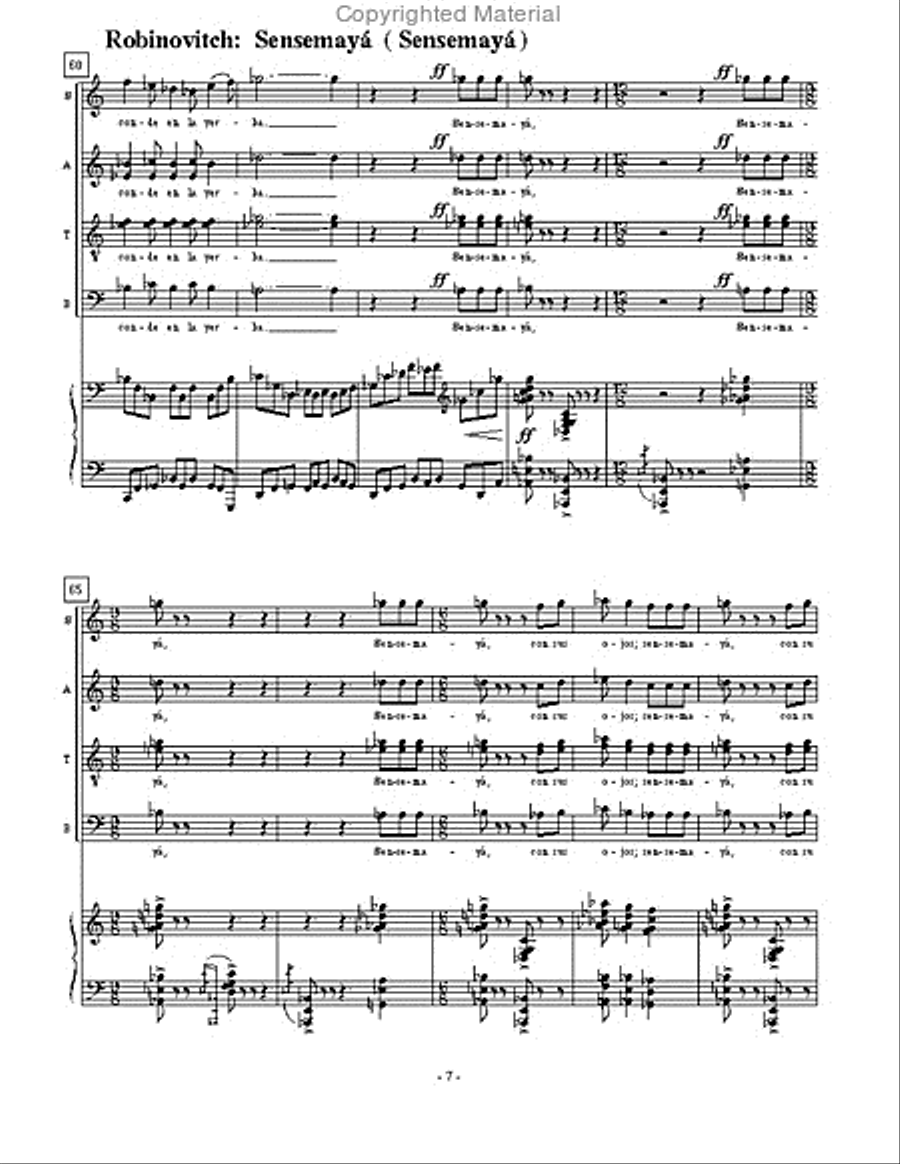 sensemaya 4-Part scores gallery preview page 2