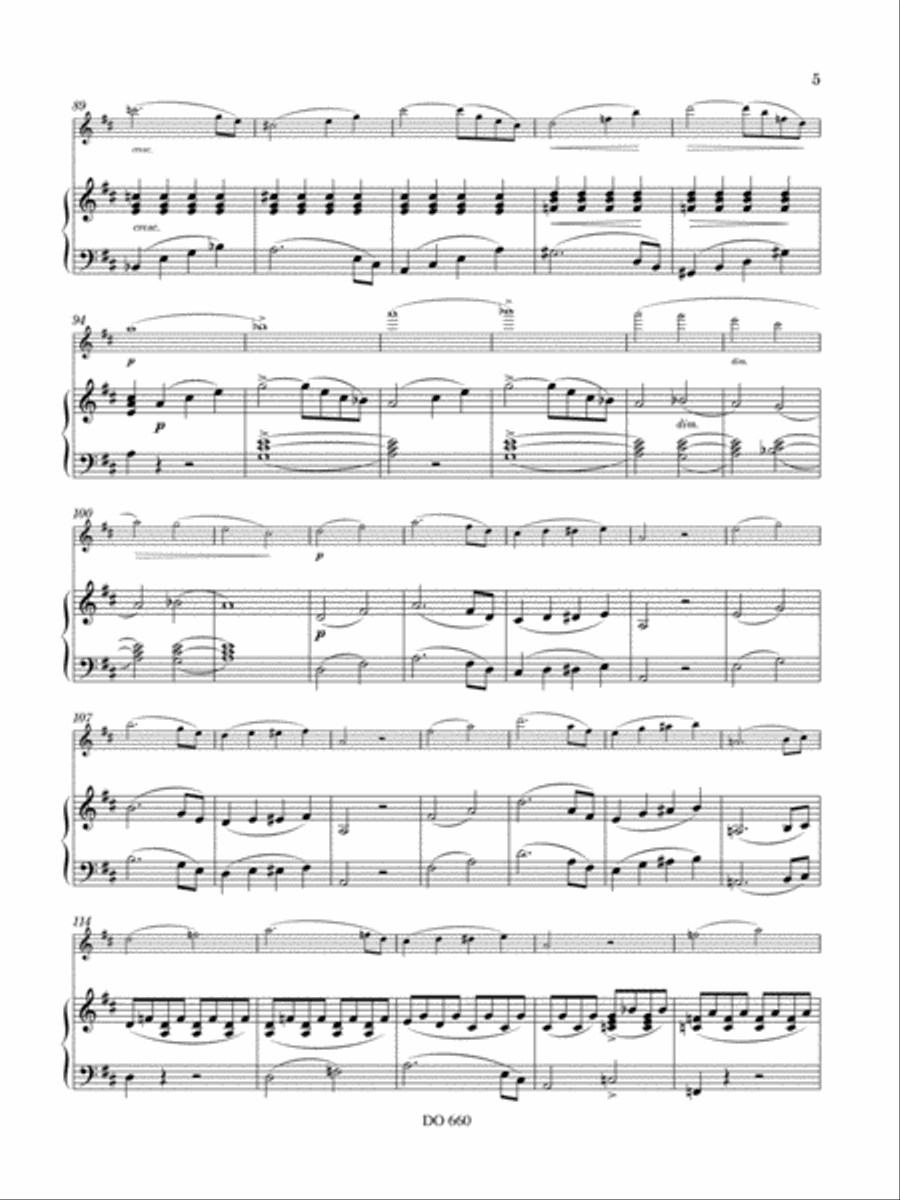 Sonata in D Major Flute Solo scores gallery preview page 5